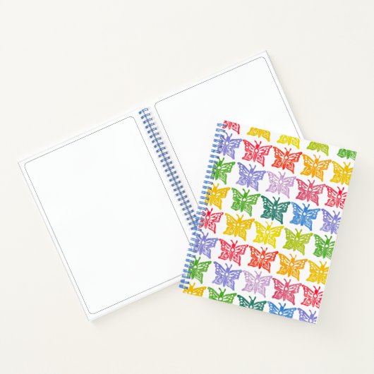Rainbow Butterfly Sketchpad-Notebook Notizblock (Innenseite)