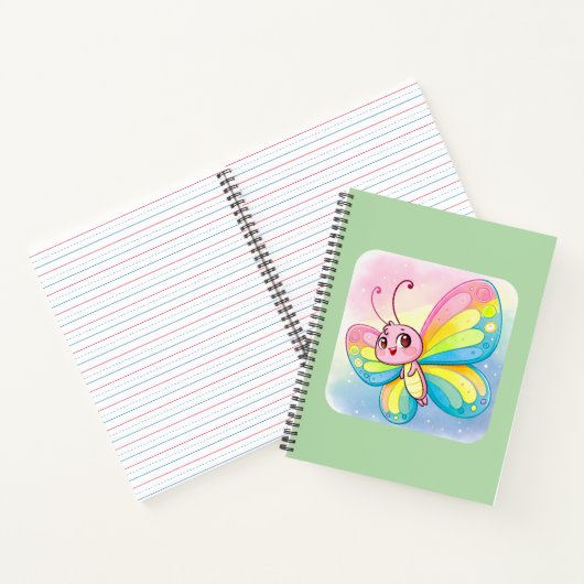 Rainbow Butterfly SpiralNotebook Notizblock (Innenseite)