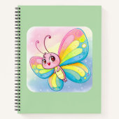 Rainbow Butterfly SpiralNotebook Notizblock (Vorderseite)