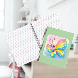 Rainbow Butterfly SpiralNotebook Notizblock
