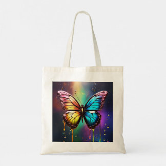 Rainbow Butterfly Tote Bag Tragetasche