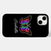 Rainbow Butterfly und Ihr Name Personalisiert Case-Mate iPhone Hülle (Rückseite (Horizontal))