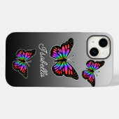 Rainbow Butterfly und Ihr Name Personalisiert Case-Mate iPhone Hülle (Rückseite (Horizontal))