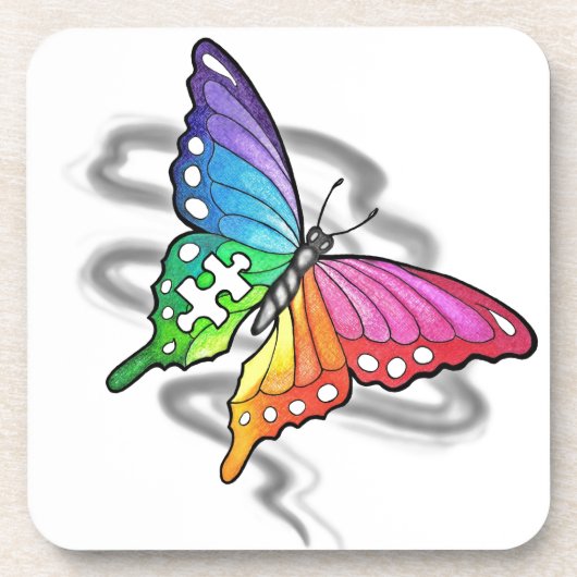 Rainbow Butterfly Untersetzer (Vorderseite)