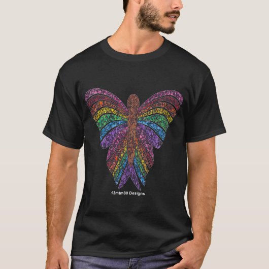 Rainbow Butterfly (vid) - Men's Dark T - Shirt (Vorderseite)