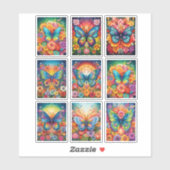 Rainbow Butterfly Vinyl Aufkleber (Blatt)