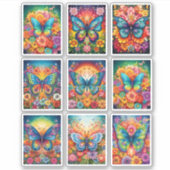 Rainbow Butterfly Vinyl Aufkleber (Vorderseite)