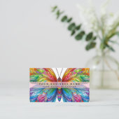 Rainbow Butterfly Visitenkarte (Stehend Vorderseite)
