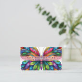 Rainbow Butterfly Visitenkarte (Stehend Vorderseite)