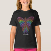 Rainbow Butterfly (vivid) - Girl's Basic T - Shirt (Vorderseite)