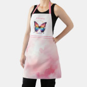 Rainbow Butterfly Wasserfarbenpinke, individuell a Schürze (InSitu)