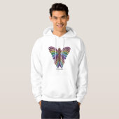 Rainbow Butterfly (weiß) - Men Hoodie (Vorne ganz)