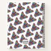 Rainbow Butterfly (weiß) - Notebook Notizblock (Rückseite)