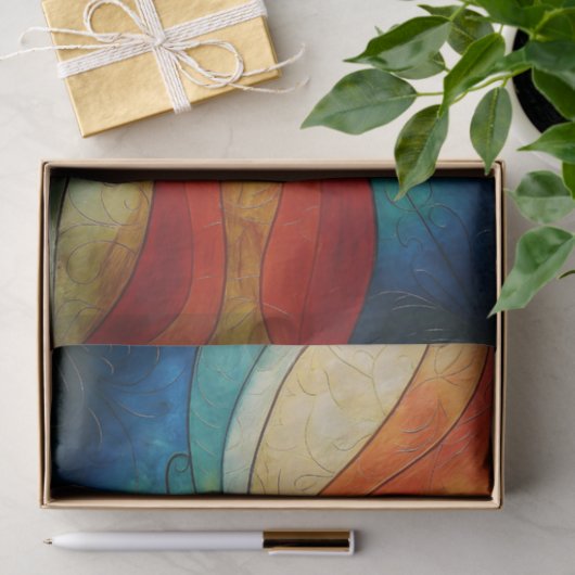 Rainbow Butterfly Wings Bold Abstrakt Decoupage Seidenpapier (Geschenk)