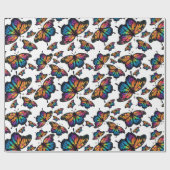 Rainbow Butterfly Wrapping Paper, farbig Geschenkpapier (Flach)