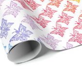 Rainbow Butterfly Wrapping Paper Roll Geschenkpapier (Rolleneckpunkt)