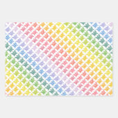 Rainbow Butterfly Wrapping Paper Sheets Geschenkpapier Set (Vorderseite)