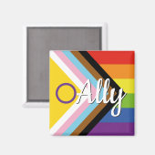 Rainbow-Button für den intersexuellen inklusiven F Magnet (Vorderseite/Rückseite)