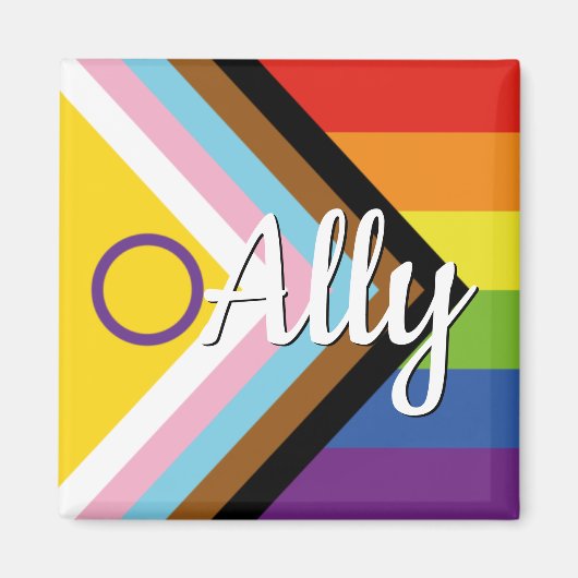 Rainbow-Button für den intersexuellen inklusiven F Magnet (Vorne)