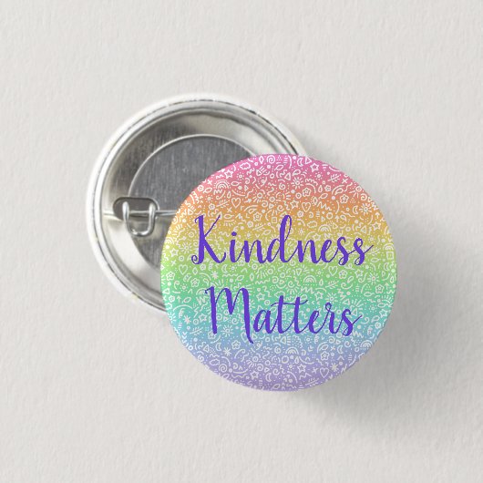 Rainbow Button für Kindness Matches & Doodles (Vorne & Hinten)