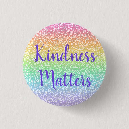 Rainbow Button für Kindness Matches & Doodles (Vorderseite)