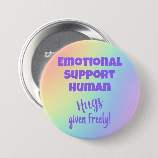 Rainbow-Button zur emotionalen Unterstützung mensc Button (Vorne & Hinten)