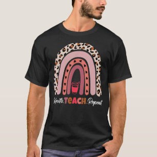 Rainbow Cafecito Teach Repeat Für zweisprachige Sp T-Shirt