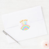 Rainbow Cake Birthday Party Runder Aufkleber (Umschlag)