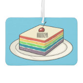 Rainbow cake Cartoon Autolufterfrischer (Rückseite)