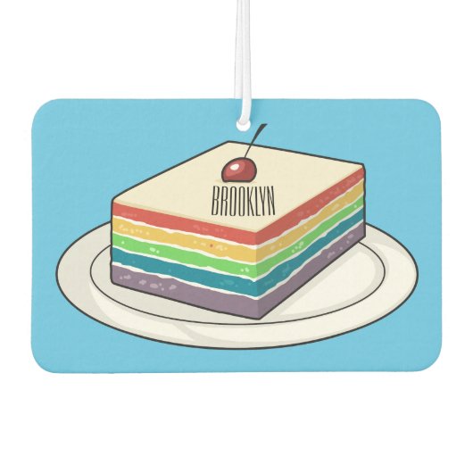 Rainbow cake Cartoon Autolufterfrischer (Vorderseite)