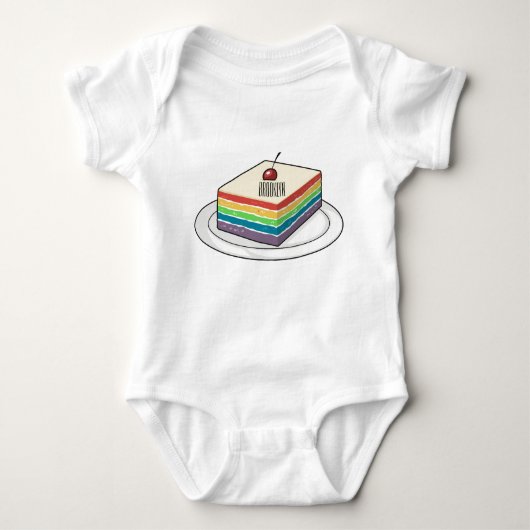 Rainbow cake Cartoon Baby Strampler (Vorderseite)