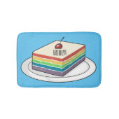 Rainbow cake Cartoon Badematte (Vorderseite)