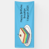 Rainbow cake Cartoon Banner (Vertikal)