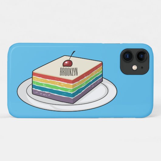 Rainbow cake Cartoon Case-Mate iPhone Hülle (Rückseite (Horizontal))
