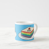 Rainbow cake Cartoon Espressotasse (Vorderseite Rechts)