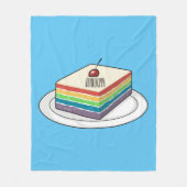 Rainbow cake Cartoon Fleecedecke (Vorderseite)