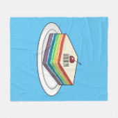 Rainbow cake Cartoon Fleecedecke (Vorderseite (Horizontal))