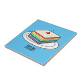Rainbow cake Cartoon Fliese (Seite)