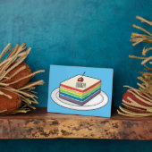 Rainbow cake Cartoon Fotoplatte (Seite)