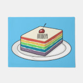 Rainbow cake Cartoon Fußmatte (Vorderseite)