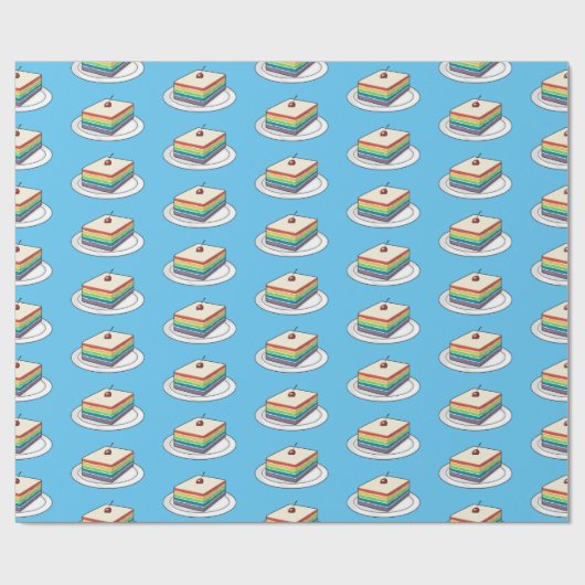 Rainbow cake Cartoon Geschenkpapier (Flach)