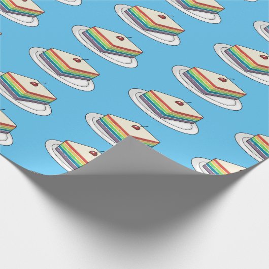 Rainbow cake Cartoon Geschenkpapier (Ecke)