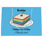 Rainbow cake Cartoon Große Geschenktüte (Vorderseite)