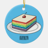 Rainbow cake Cartoon Keramik Ornament (Vorne)