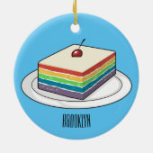 Rainbow cake Cartoon Keramik Ornament (Hinten)