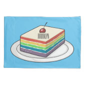 Rainbow cake Cartoon Kissenbezug (Rückseite)