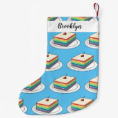 Rainbow cake Cartoon Kleiner Weihnachtsstrumpf (Rückseite)