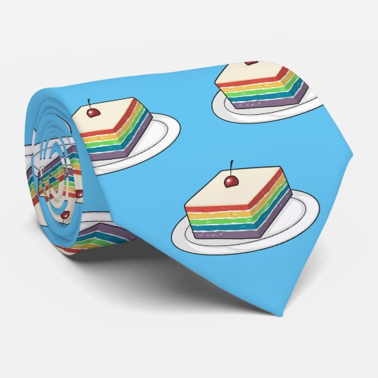 Rainbow cake Cartoon Krawatte (Gerollt)