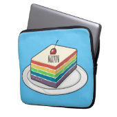 Rainbow cake Cartoon Laptopschutzhülle (Vorderseite Links)
