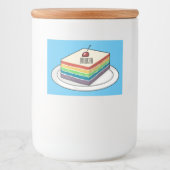 Rainbow cake Cartoon Lebensmitteletikett (Vorderseite)